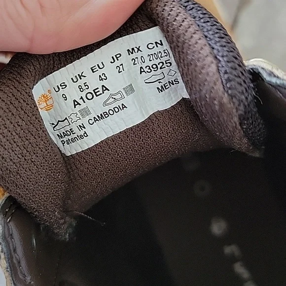 Timberland Graydon Sneaker Lace-up Boot Wheat Nubuck Sz 9 - Picture 8 of 9